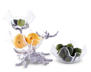 Grape Acrylic Bowls 3-Tiered Stand