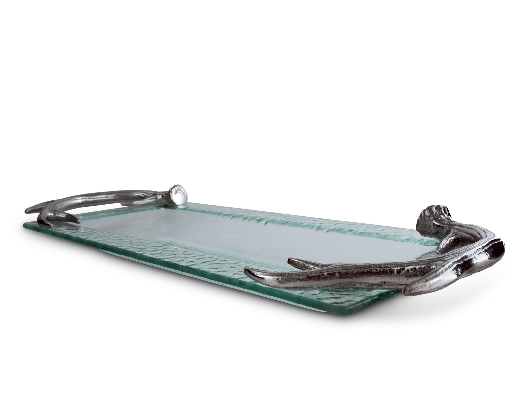Arthur Court Antler Glass Oblong Tray Product Image
