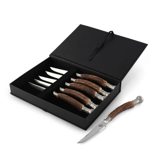 Composite Antler King Crown Steak Knife Set