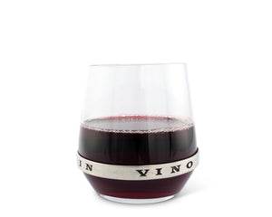 In Vino Veritas Stemless Red Wine Glass