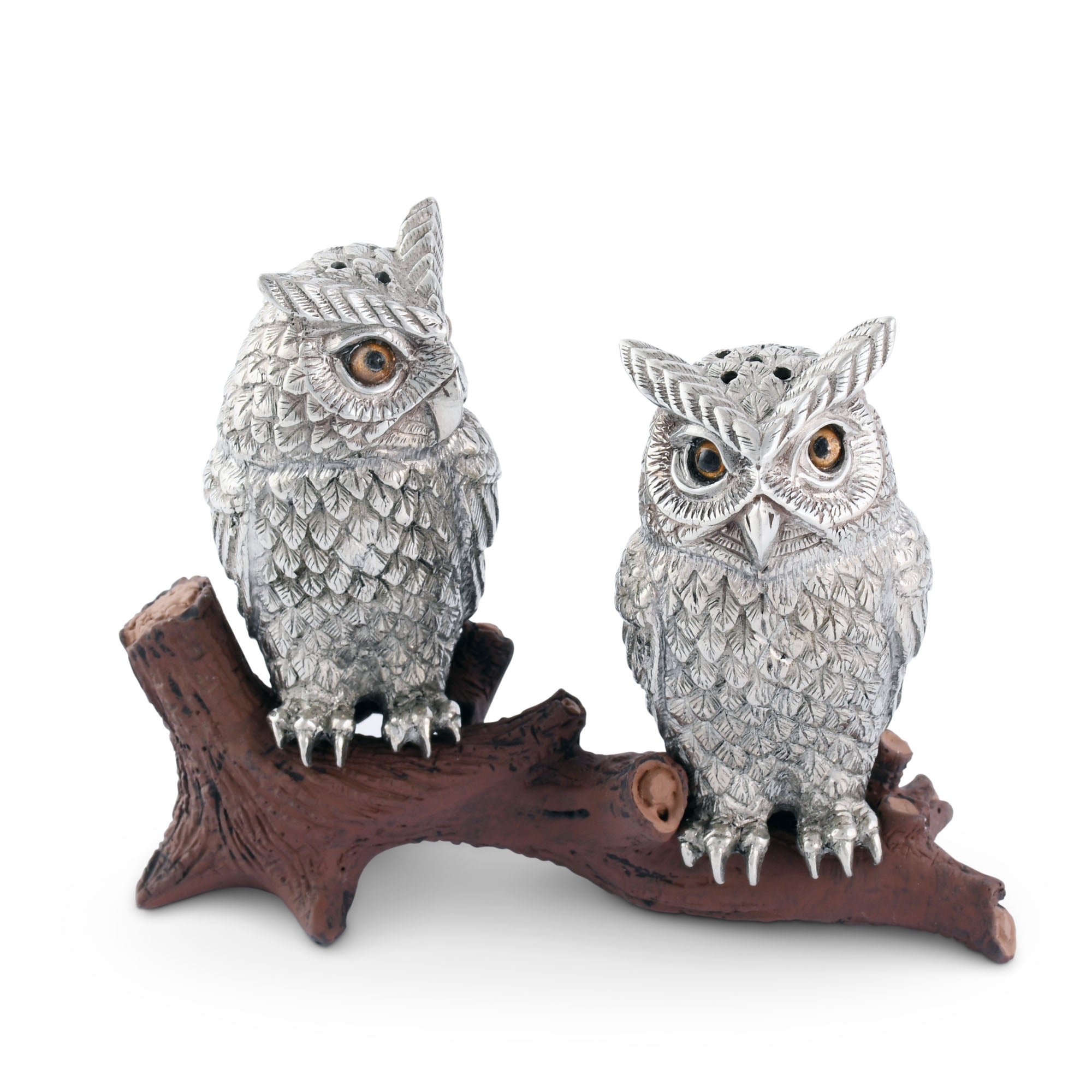 Vagabond House Owl on Log Salt and Pepper Shaker Product Image