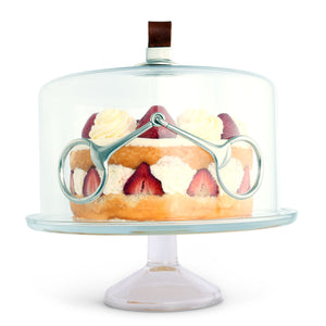 Horse Bit Glass Covered Cake / Dessert Stand