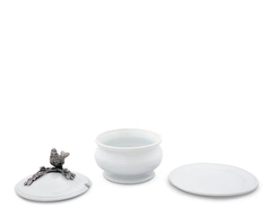 Songbird Porcelain Lidded Bowl