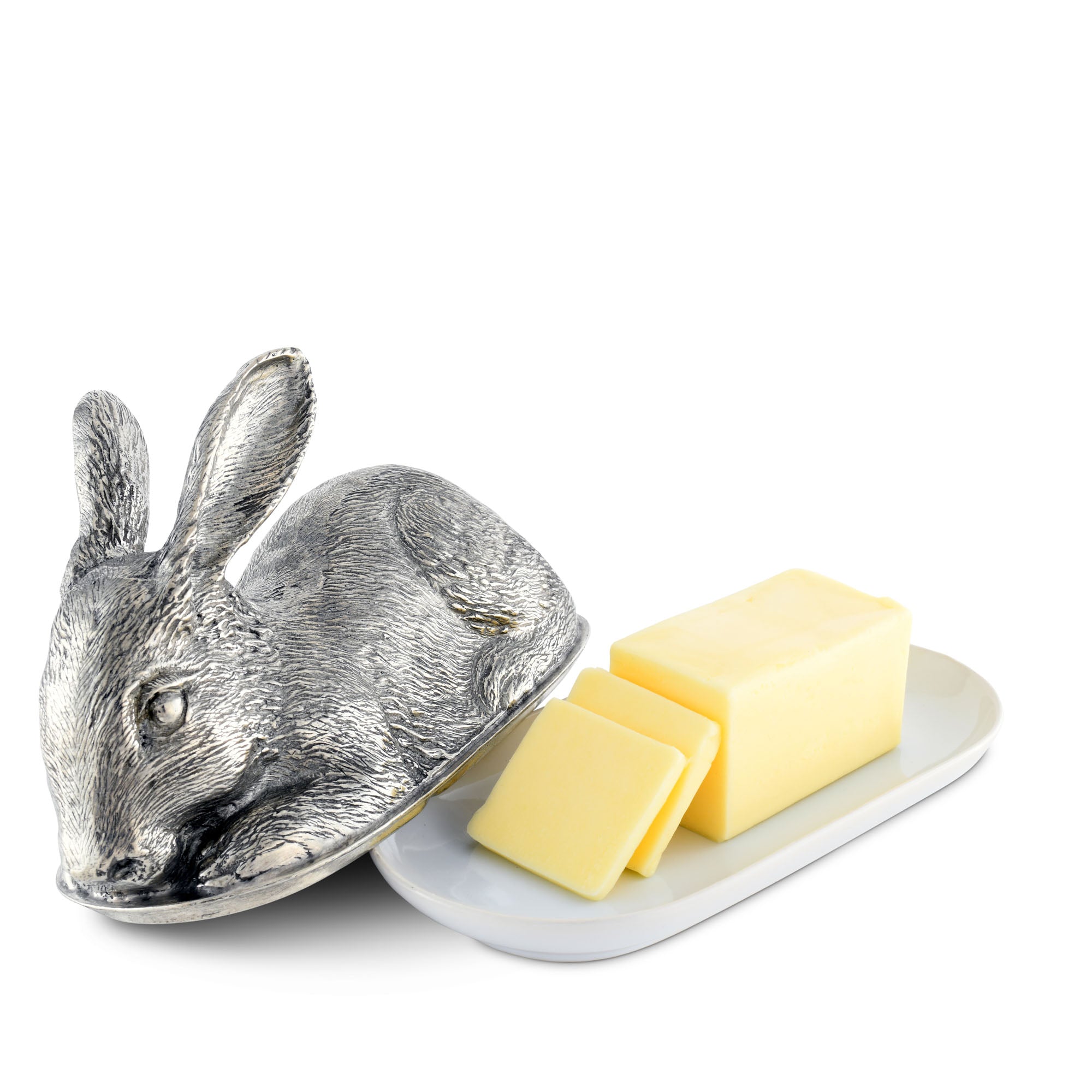 Vagabond House Pewter Rabbit Butter Dish Product Image