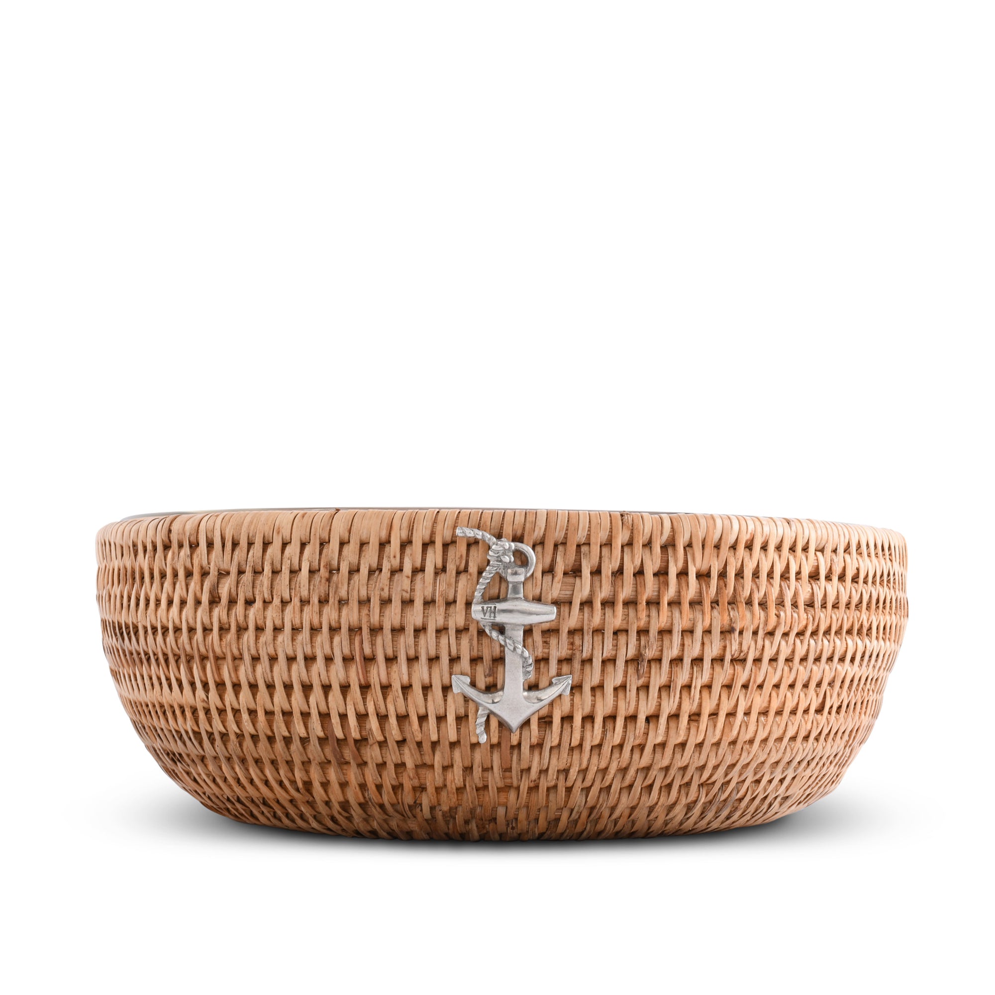 Vagabond House Anchor Hand Woven Wicker Natural Rattan Serving Bowl Product Image