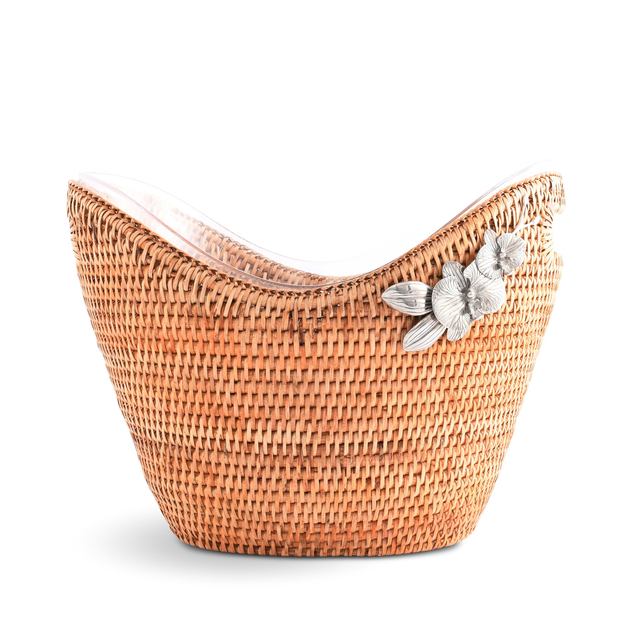 Vagabond House Orchids Hand Woven Wicker Rattan Champagne / Ice Tub Product Image
