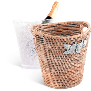 Orchids Hand Woven Wicker Rattan Champagne  / Ice Bucket
