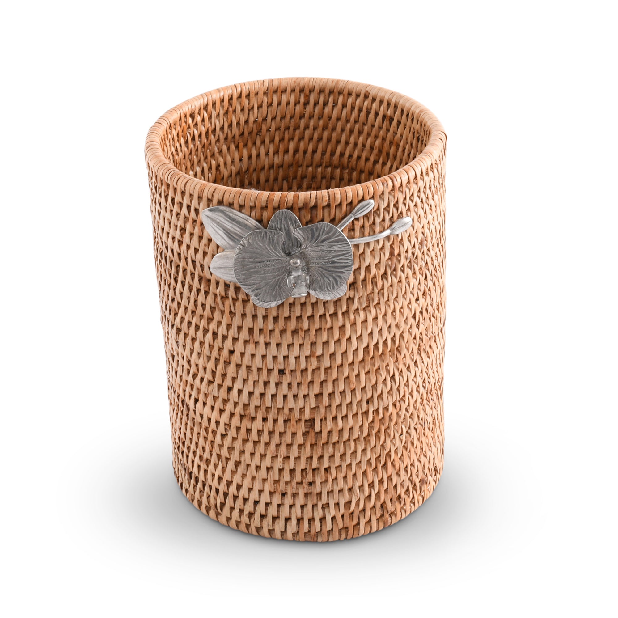 Vagabond House Orchids Hand Woven Wicker Rattan Utensils Holder Product Image