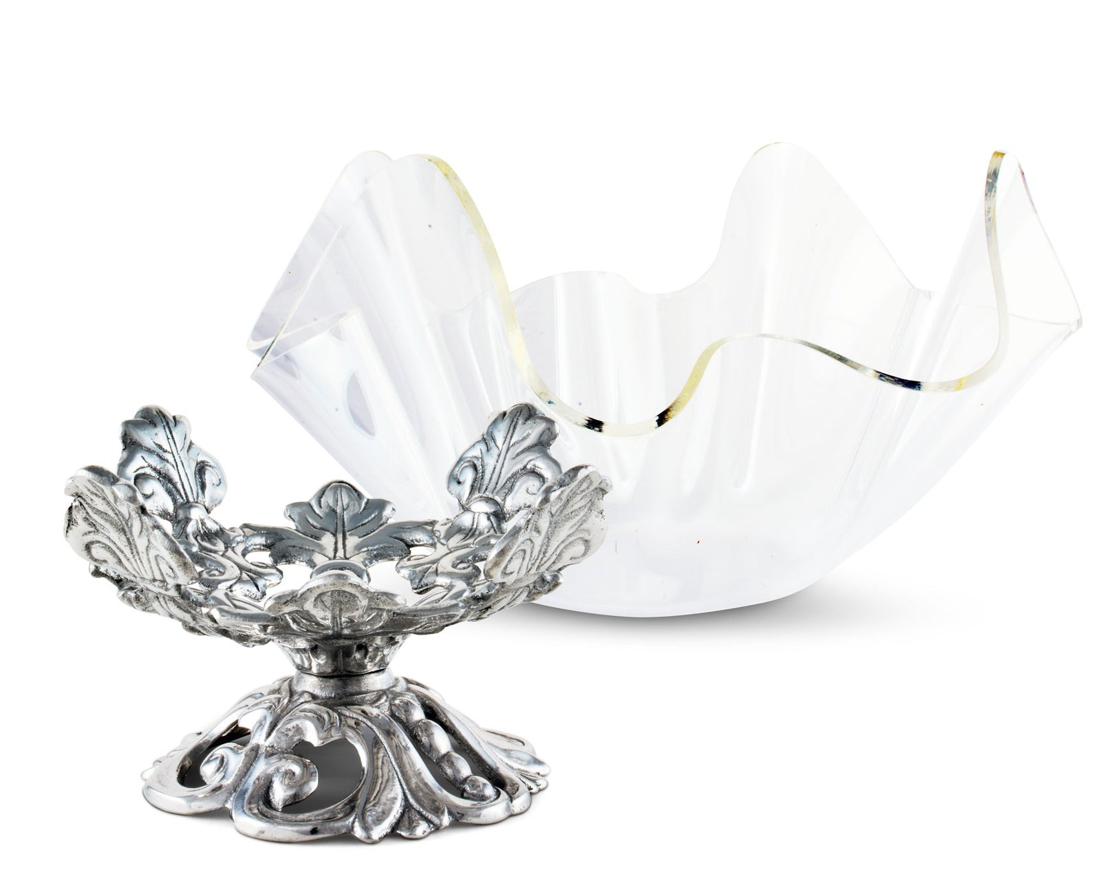 Arthur Court Fleur-De-Lis Stand Acrylic Bowl 11 Product Image