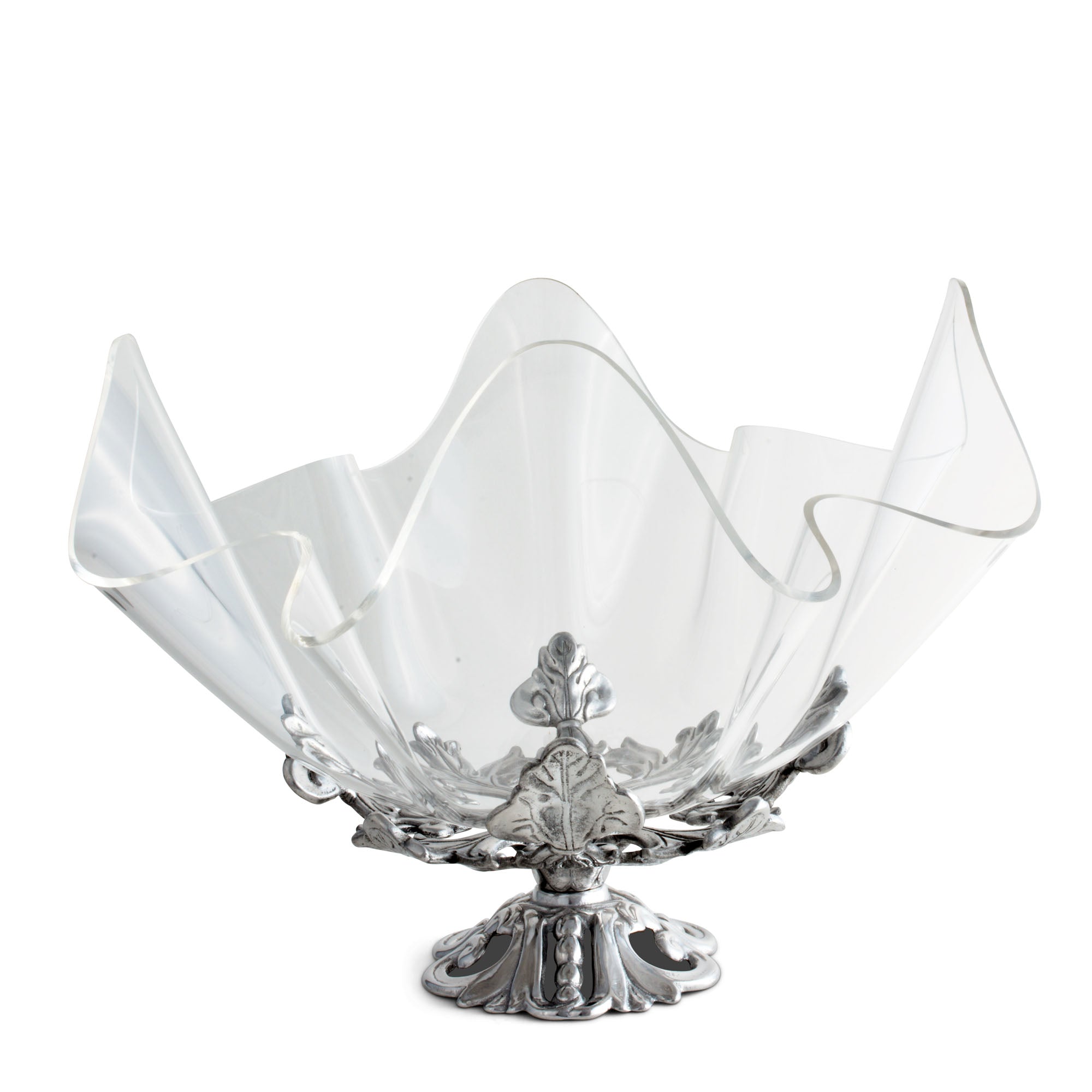 Arthur Court Fleur-De-Lis Stand Acrylic Bowl 14 Product Image