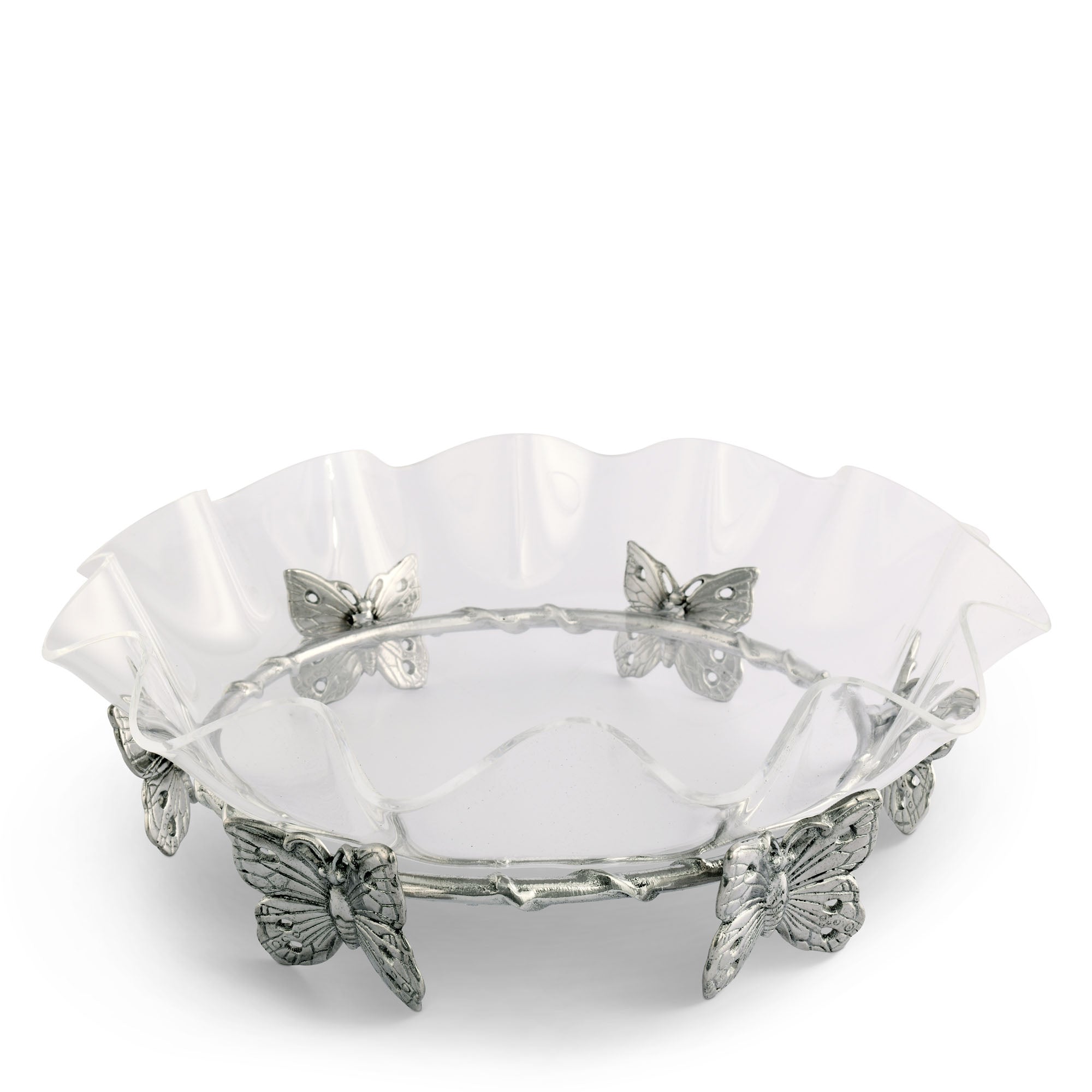 Arthur Court Butterfly Stand Acrylic Bowl 16 Product Image