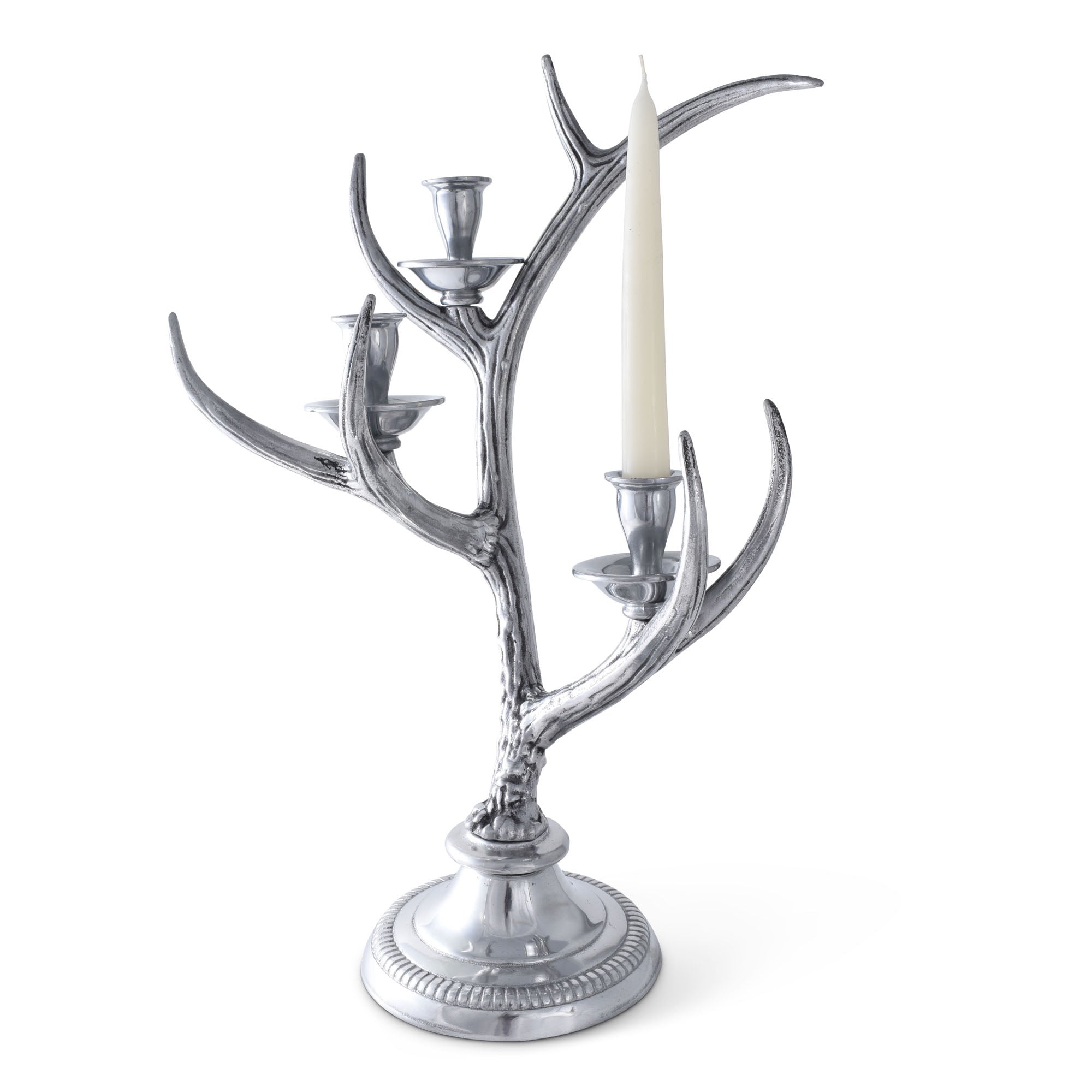 Arthur Court Three-Light Metal Antler Candlestick Product Image