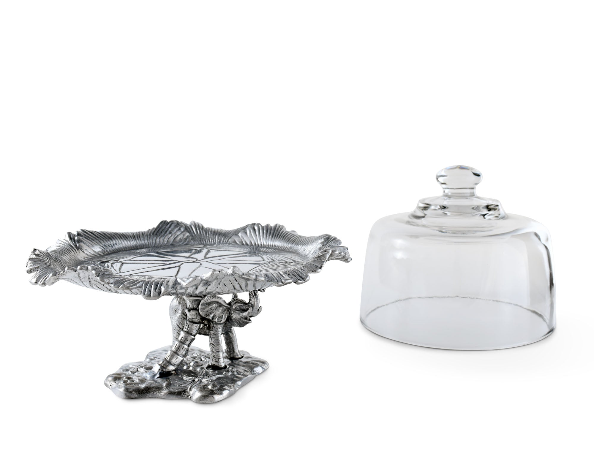Arthur Court Elephant Plate with Glass Dome Product Image