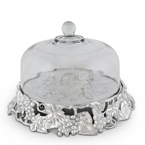 Arthur Court Grape Cake Stand Glass Dome Product Image