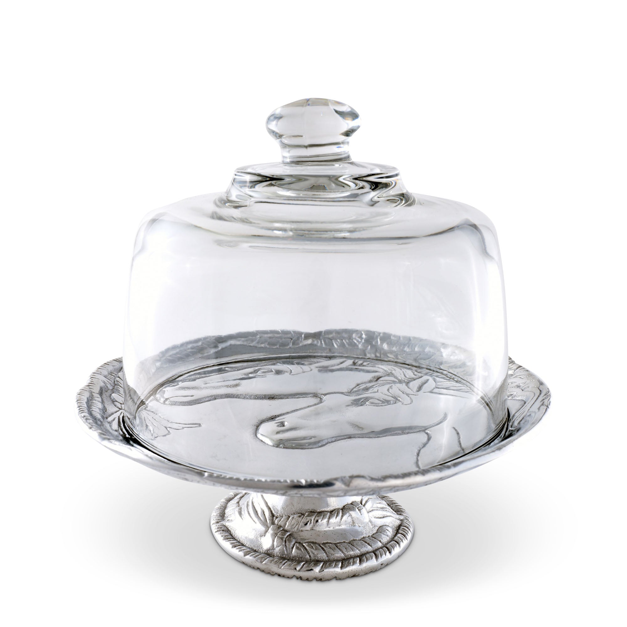 Arthur Court Horse Plate with Glass Dome Product Image
