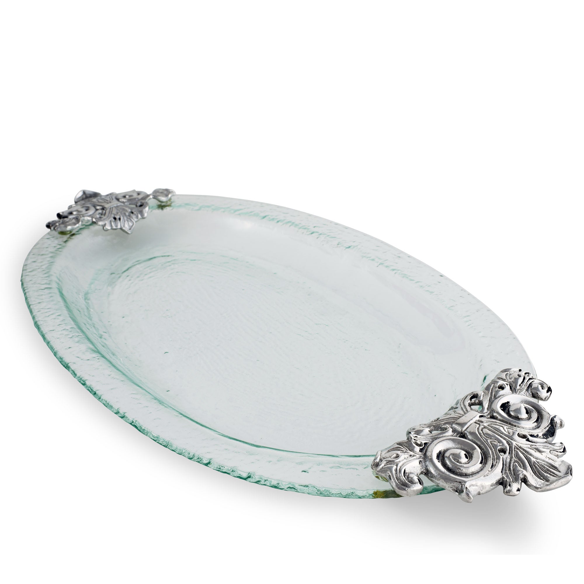 Arthur Court Fleur-De-Lis Glass Platter Product Image