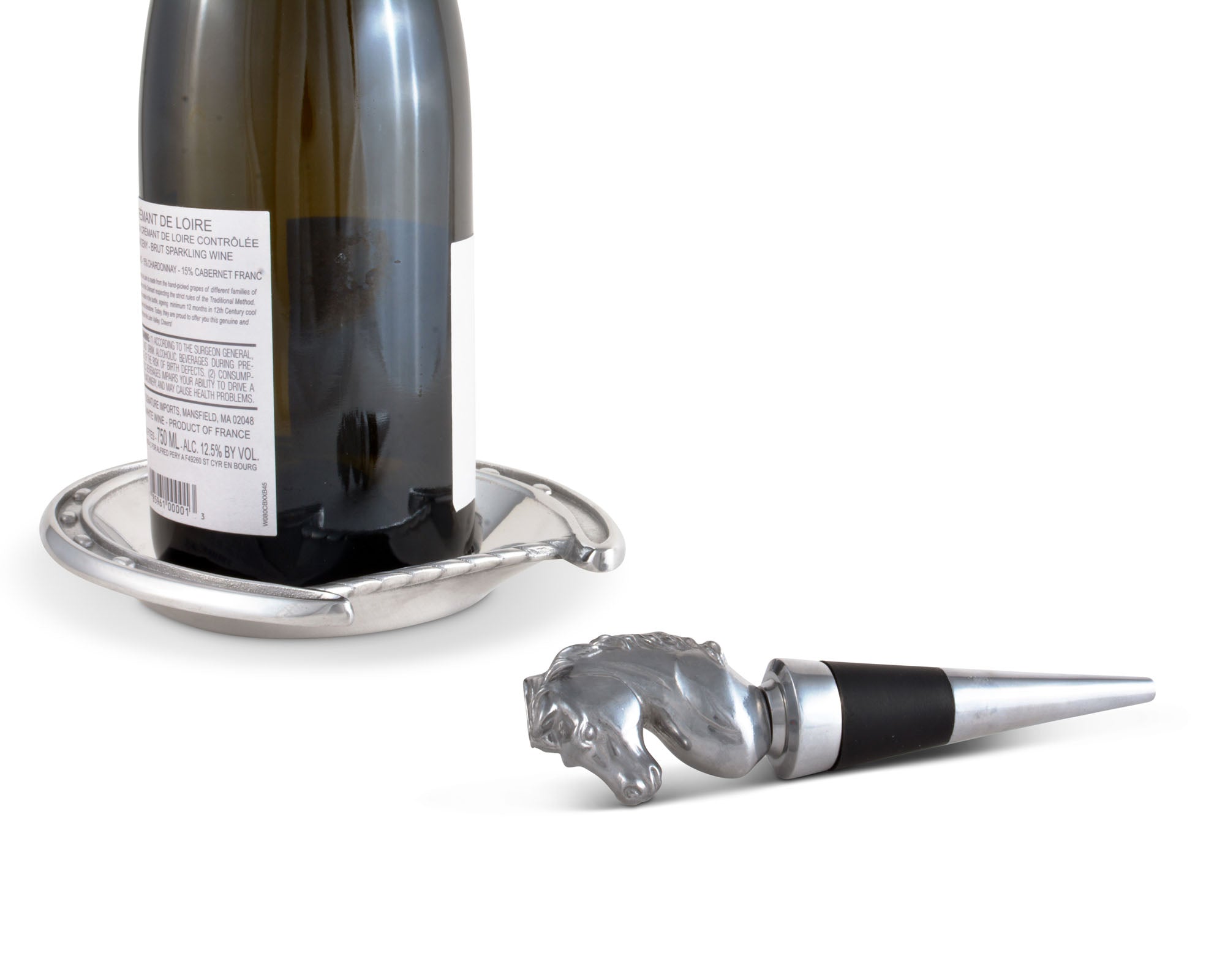 Arthur Court Horseshoe Wine Coaster and Stopper Set Product Image