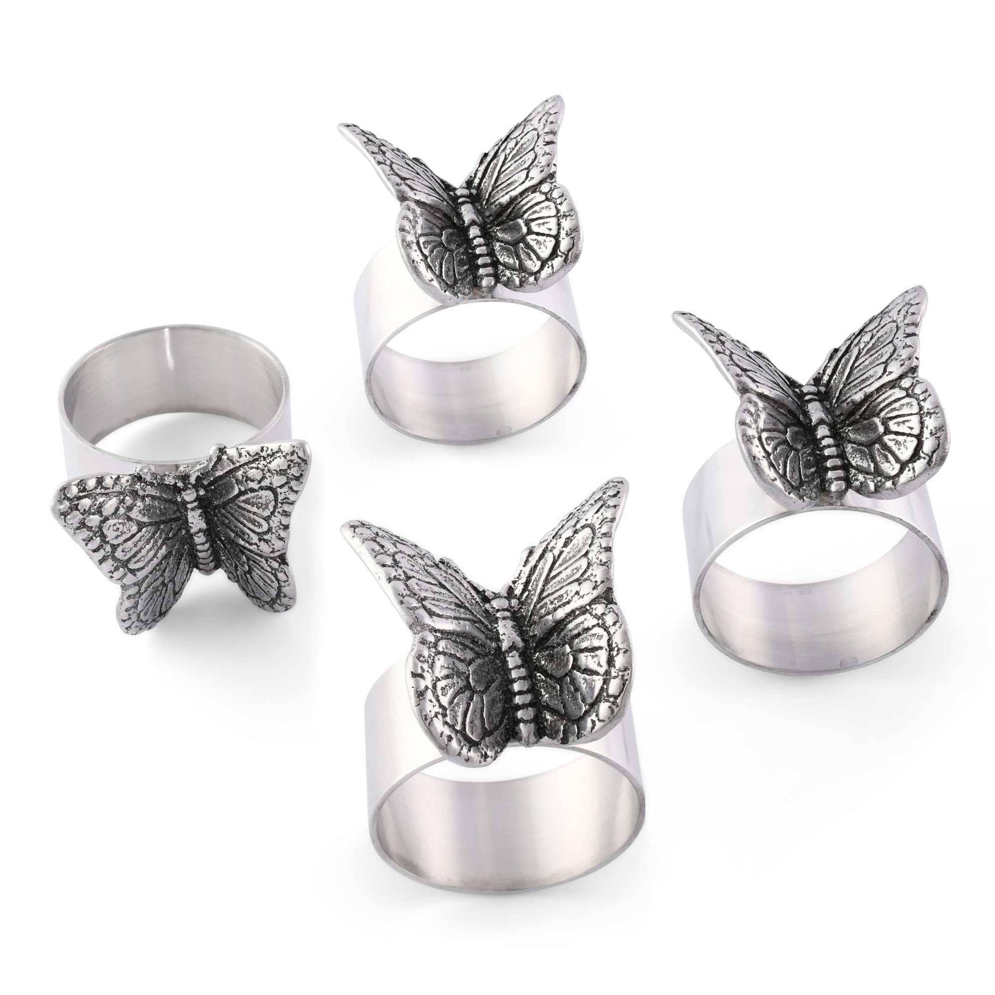 Arthur Court Butterfly Napkin Rings - set of 4 Product Image
