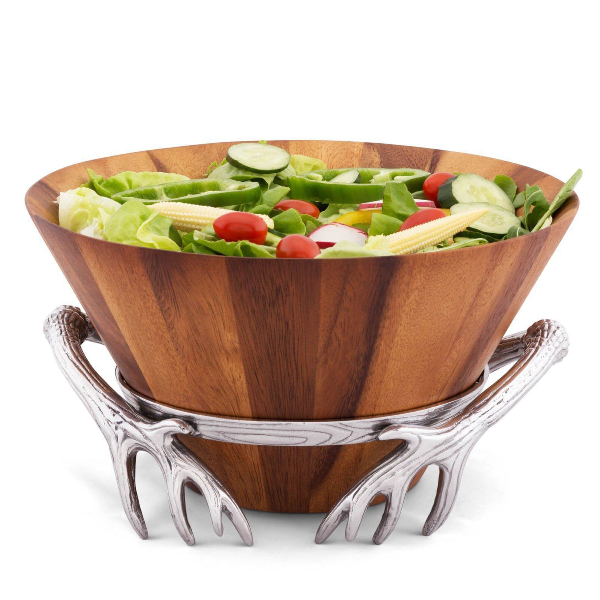 Arthur Court Antler Wood Salad Bowl Product Image