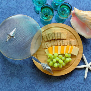 Conch Shell 3 Piece Picnic Cheese Board / Spreader