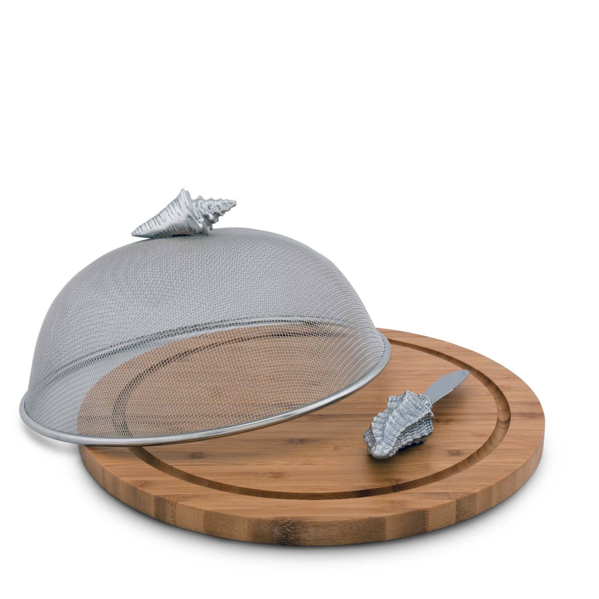 Arthur Court Conch Shell 3 Piece Picnic Cheese Board / Spreader Product Image