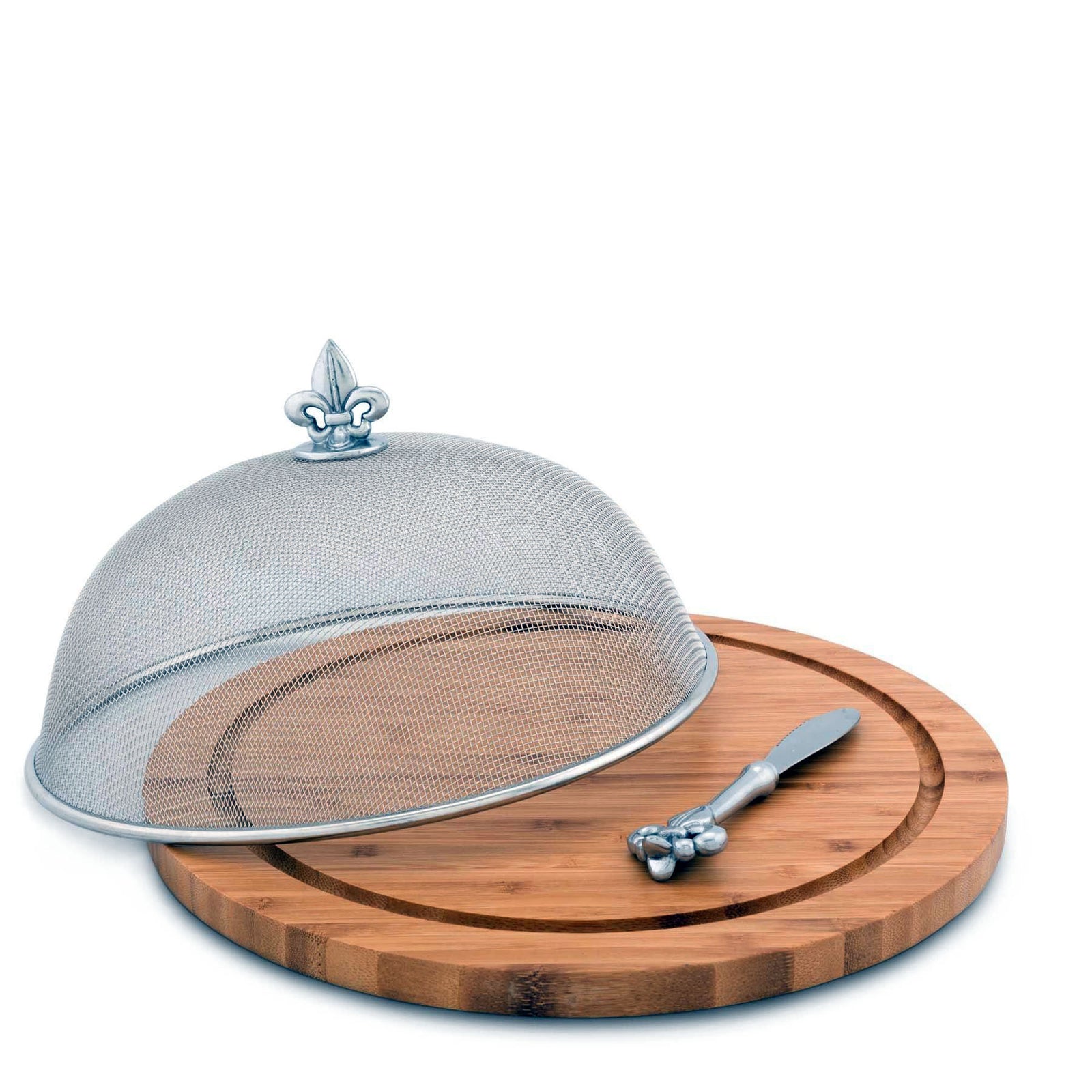 Arthur Court Fleur de Lis 3 Piece Picnic Cheese Board /Spreader Product Image