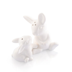 Porcelain Mother and Son Bunny Salt and Pepper