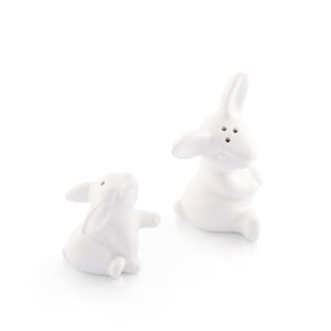 Porcelain Mother and Son Bunny Salt and Pepper
