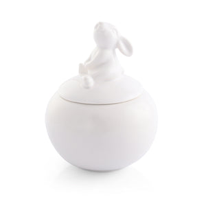 Porcelain Sitting Bunny Sugar Bowl
