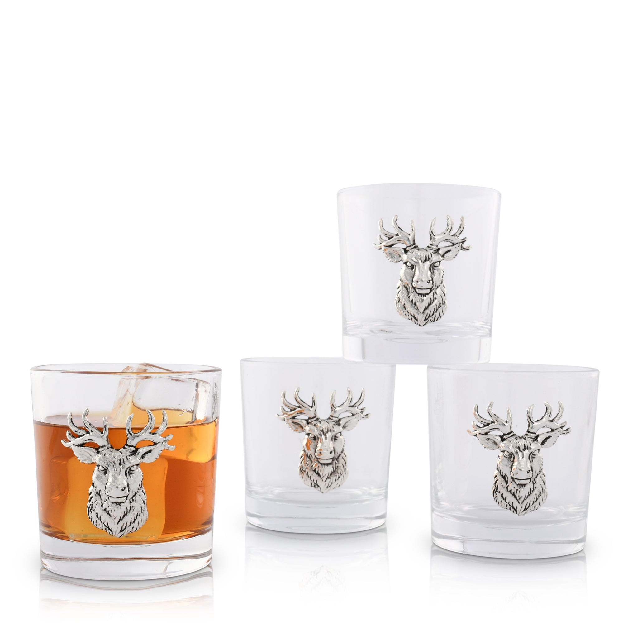 Arthur Court Elk Head Bar Glasses Set of 4 Product Image