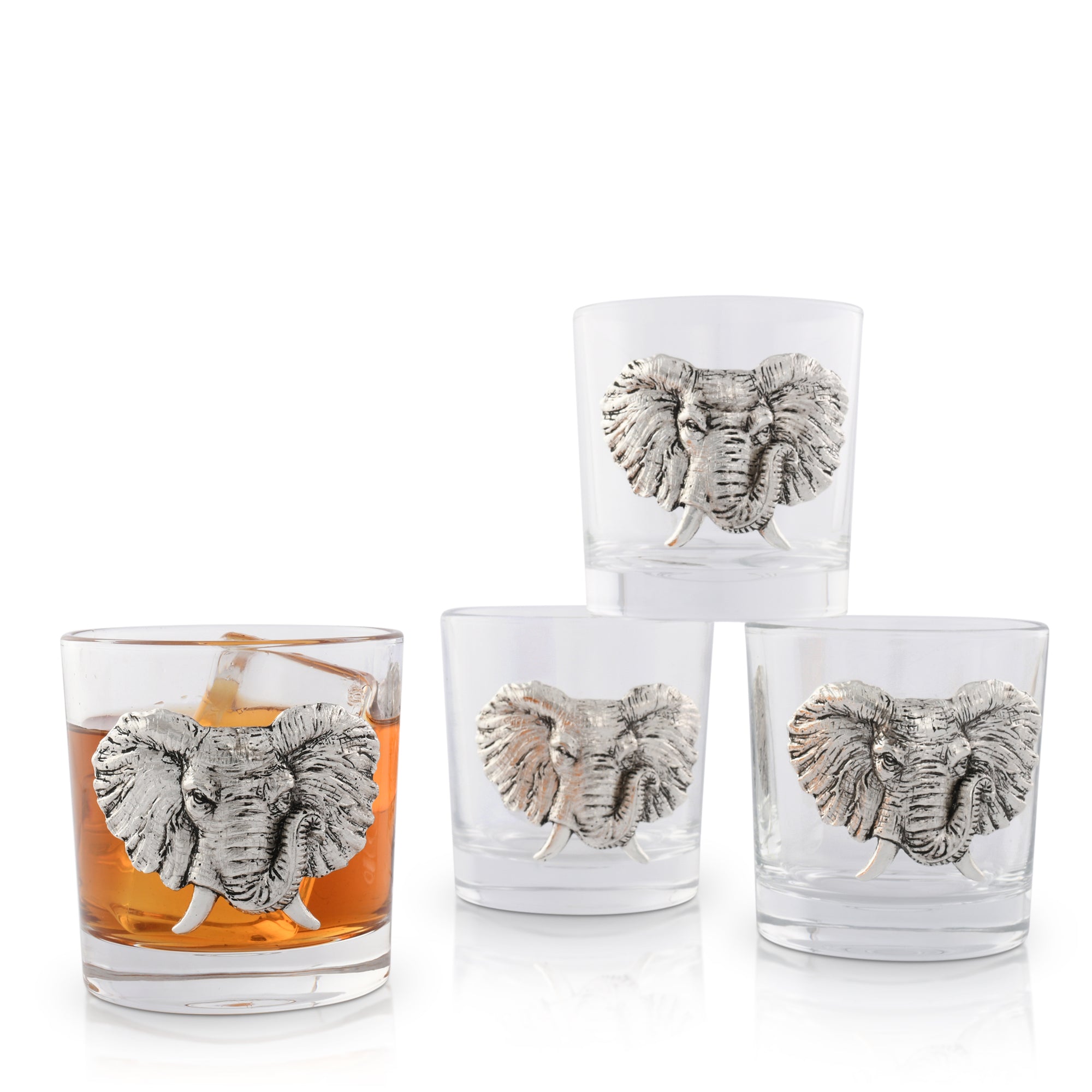 Arthur Court Elephant Bar Glasses Set of 4 Product Image