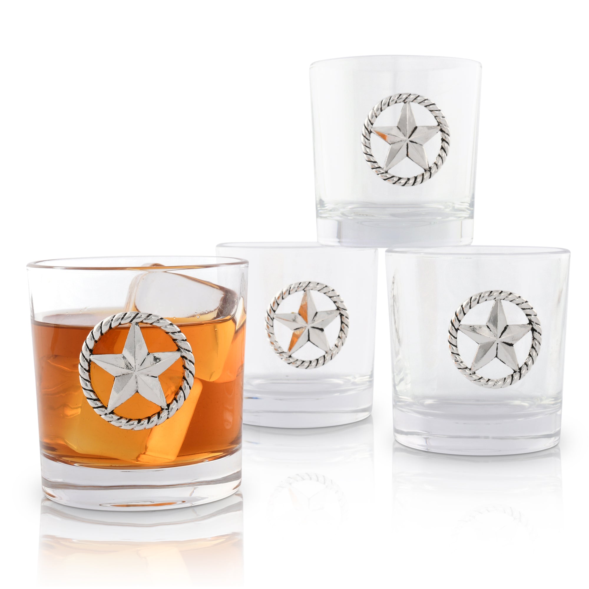 Arthur Court Western Star Bar Glasses Set of 4 Product Image