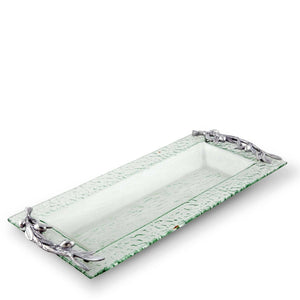 Olive Oblong Glass Serving Tray