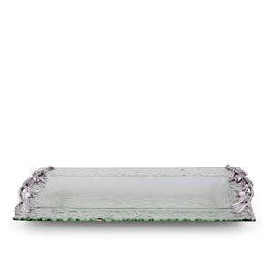 Olive Oblong Glass Serving Tray