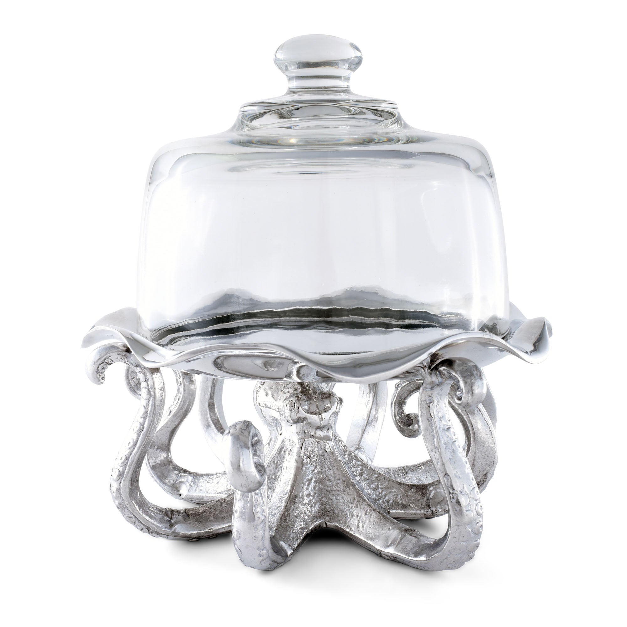 Arthur Court Octopus Tray with Glass Dome Product Image