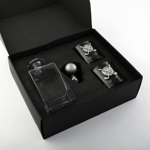 Golf Decanter Set with Pair Glasses