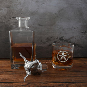 Longhorn Decanter Set with Pair of Glasses