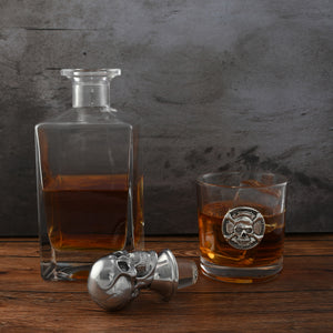 Skull Decanter Set with a set Double old Glasses