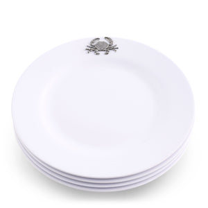 Crab Melamine Lunch Plates - Set of 4