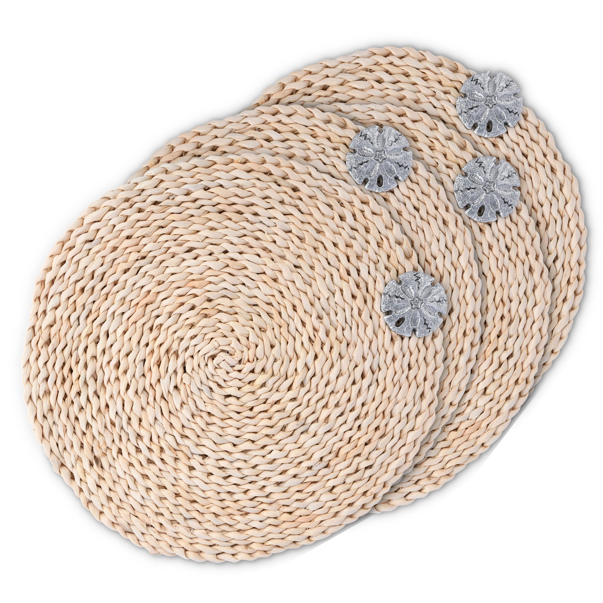 Arthur Court Sand Dollar Twisted Seagrass Placemats - set of 4 Product Image