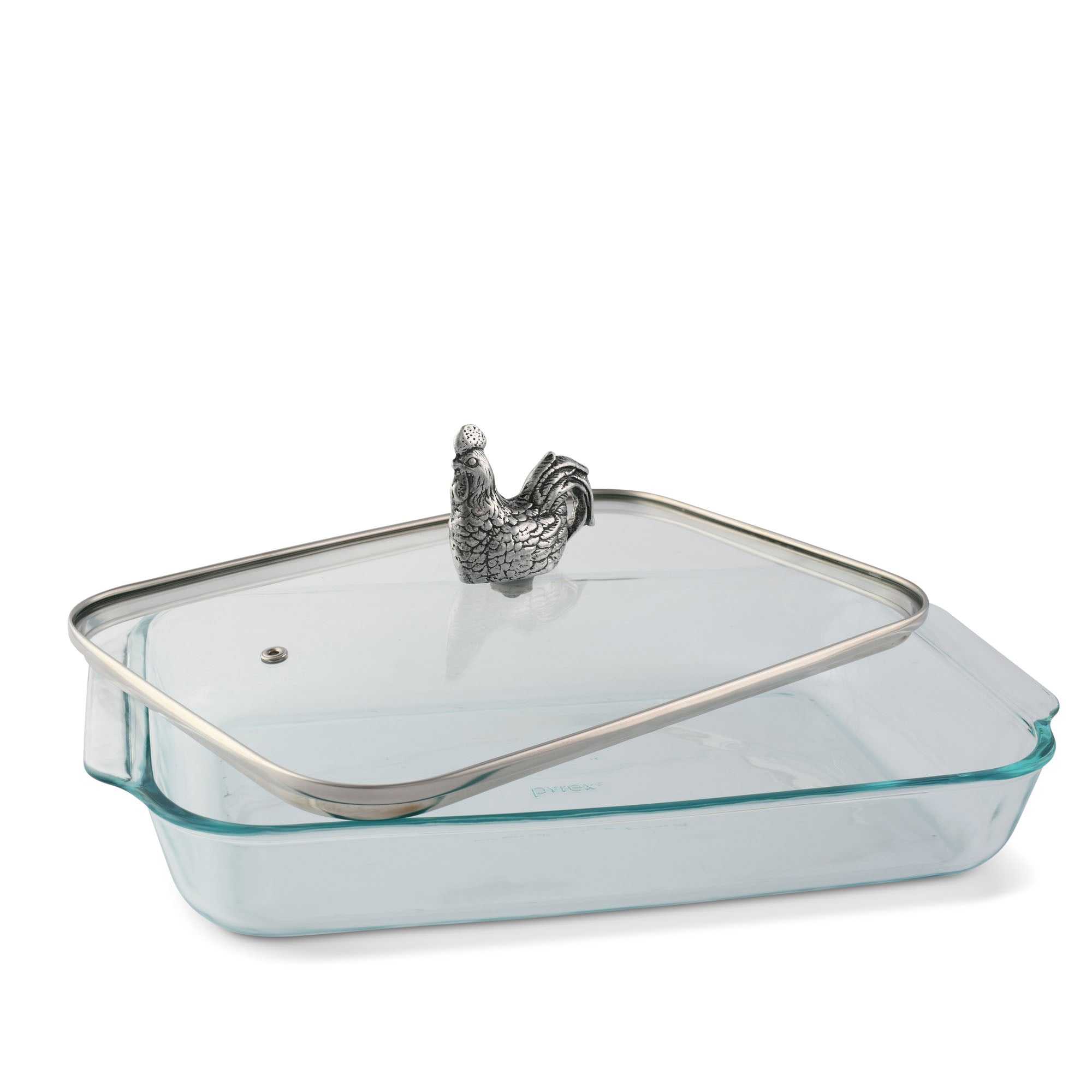 Arthur Court Rooster Lid with Pyrex 3 quart Baking Dish Product Image