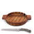 Vagabond House Round Bread Board with Antler Knife Product Image