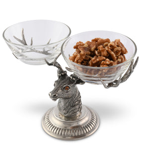 Vagabond House Stag Head Double Condiment Bowl Product Image