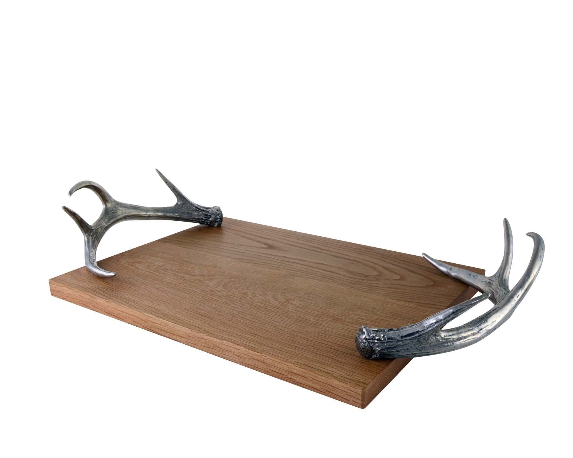 Vagabond House Cheese Tray With Pewter Antler Handles Product Image