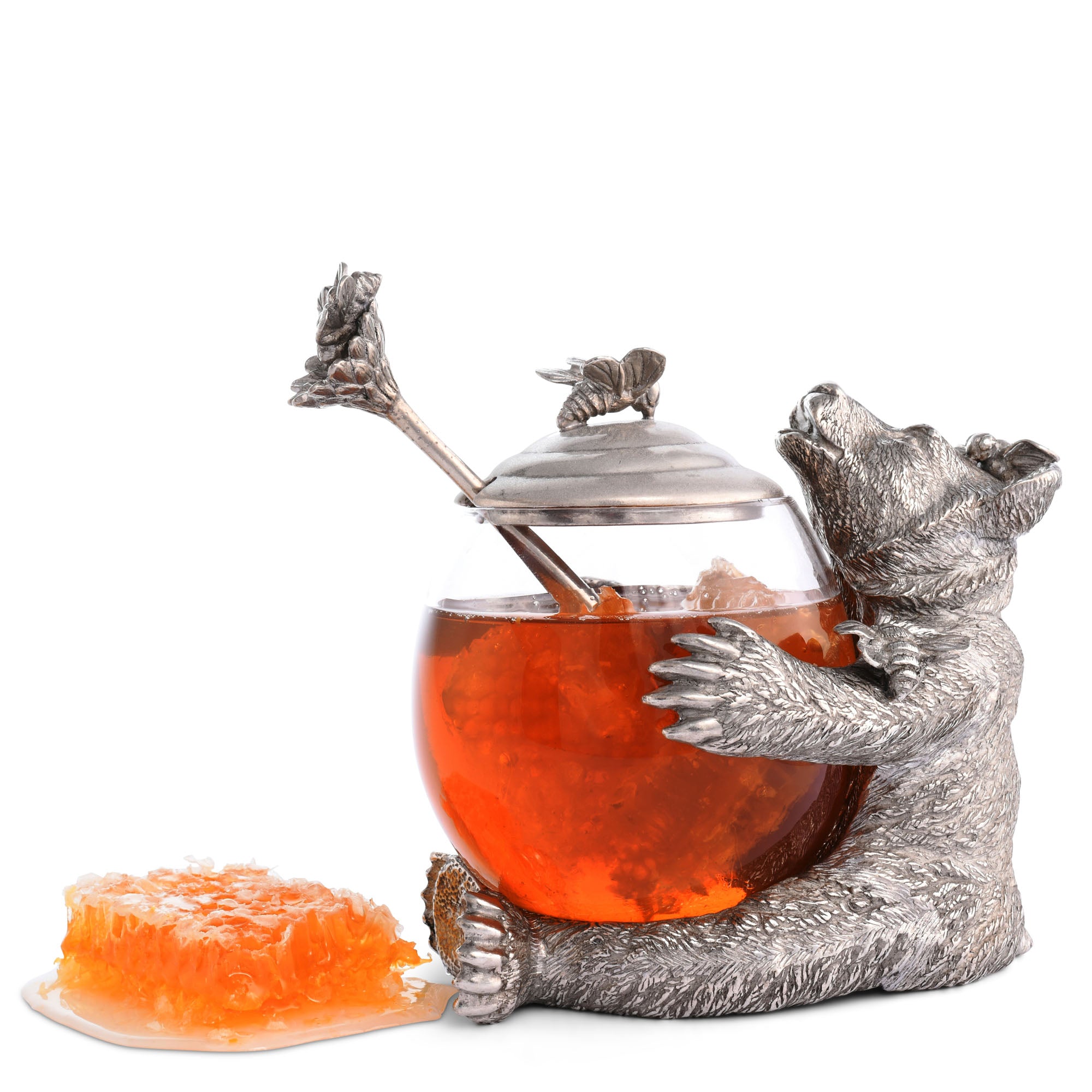 Vagabond House Pewter Bear Honey Pot Product Image