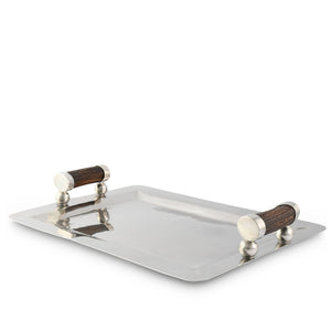 Vagabond House Stainless Serving Tray Composite Antler Handles Product Image
