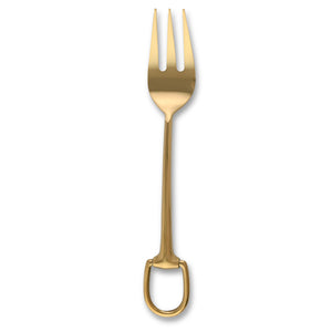 Stirrup Serving Fork - Stainless Steel Shiny Gold