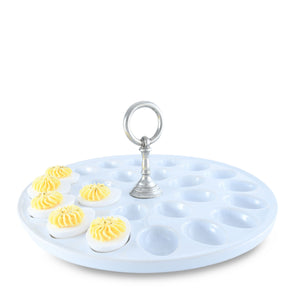 Vagabond House Deviled Egg Tray with Pewter Classic Ring Handle Product Image