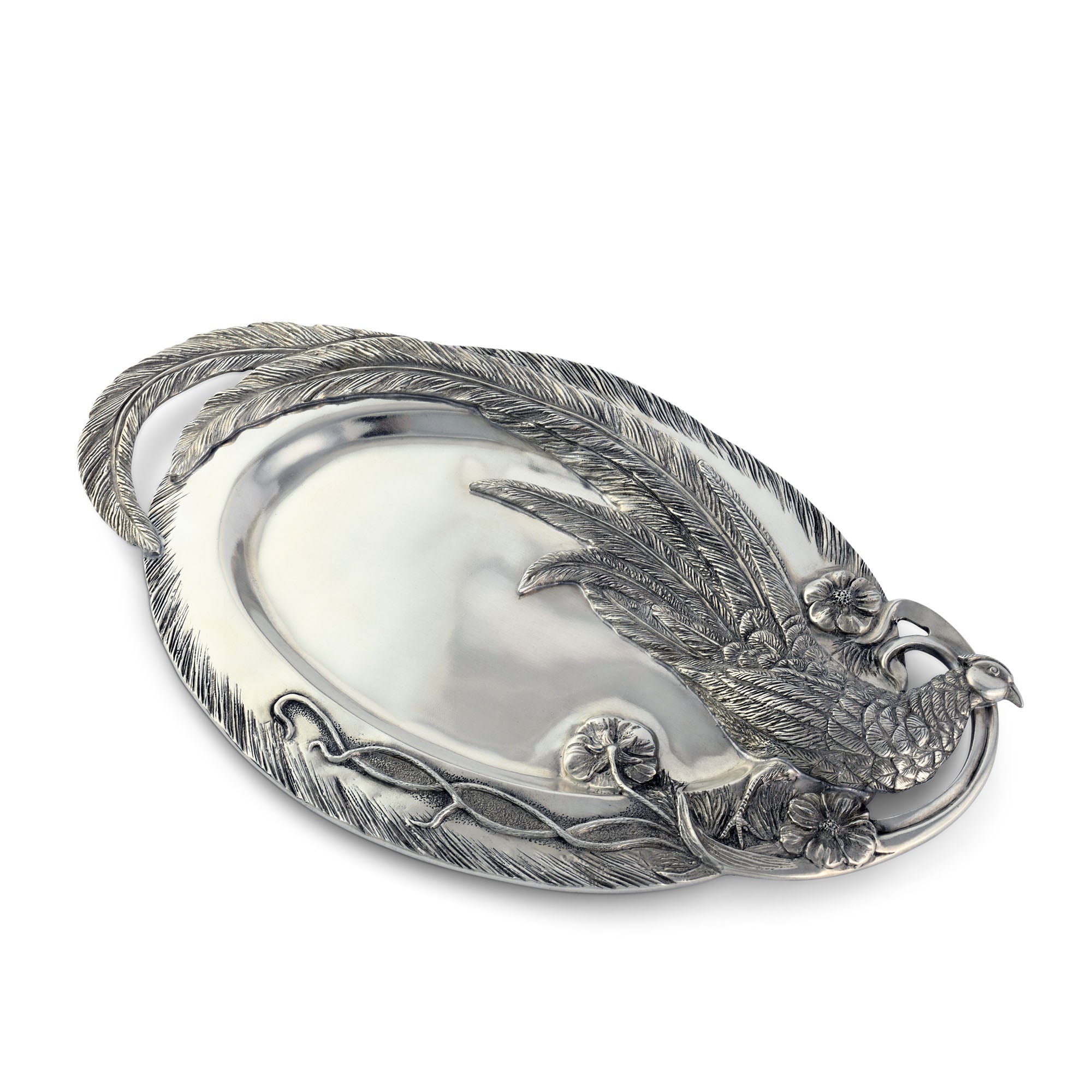 Vagabond House Pheasant Feather Oblong Tray Product Image