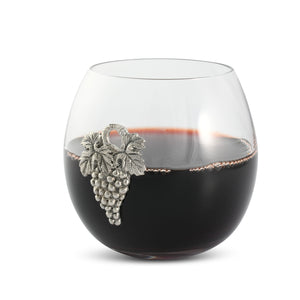 Grape Stemless Wine Glass